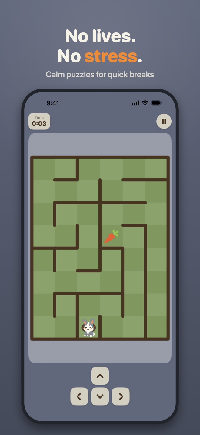 No lives. No stress. Calm puzzles for quick breaks.