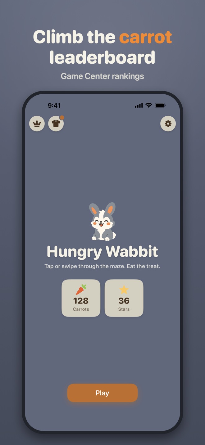 Climb the carrot leaderboard. Game Center rankings.